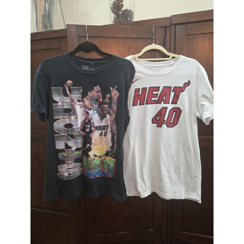 Pair of Udonis Haslem Miami Heat tees